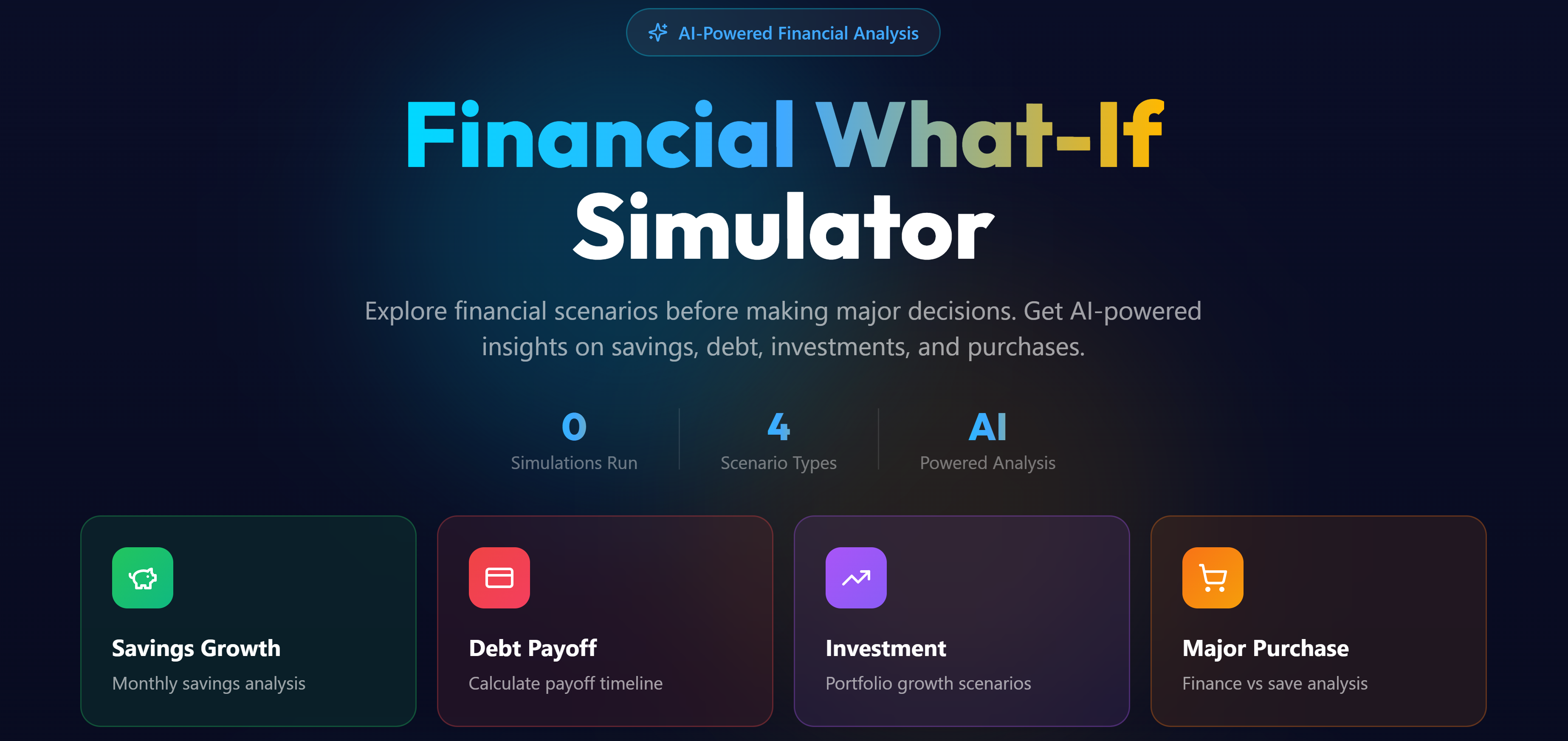What-If Financial Simulator